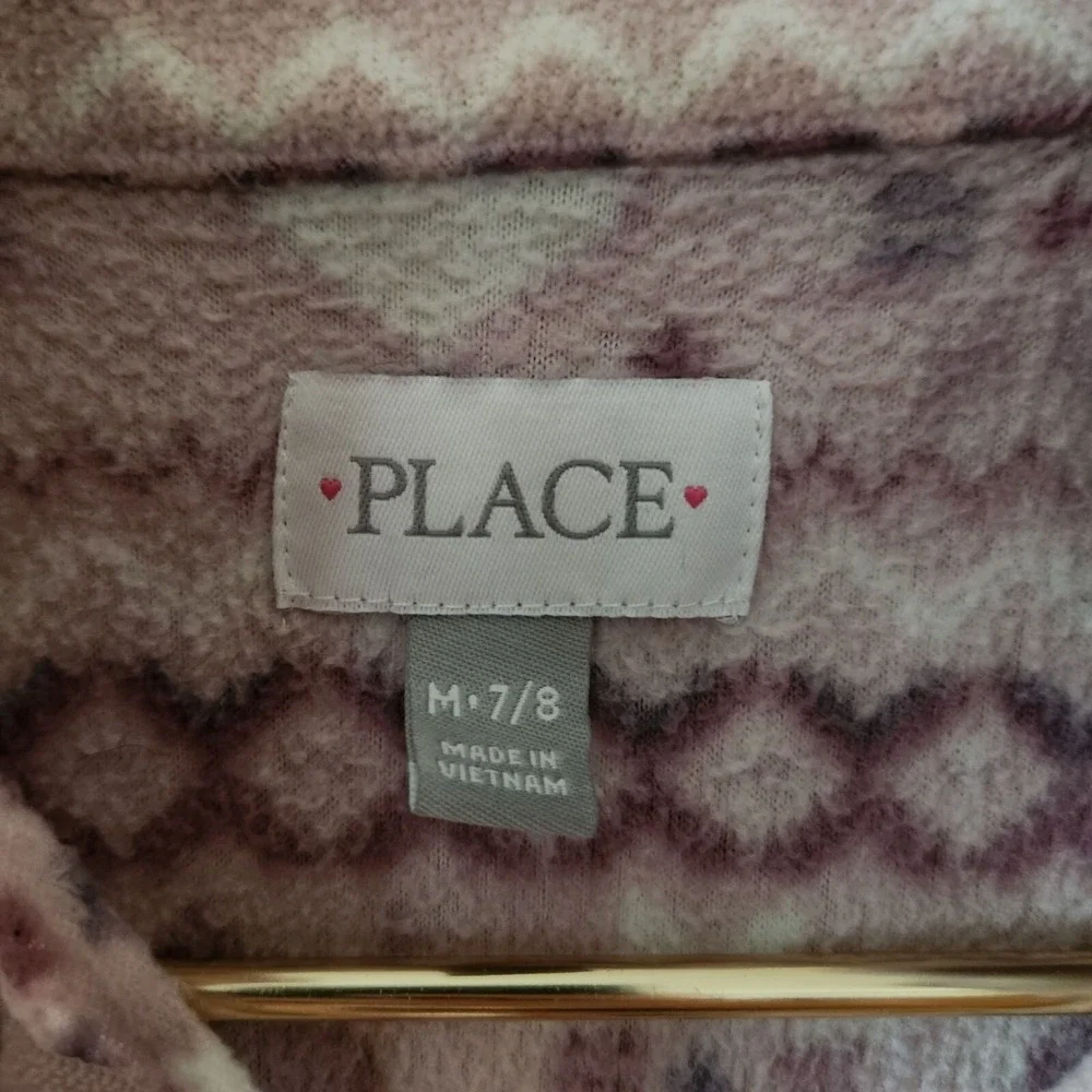 Children's Place Purple Patterned‎ Crewneck Girl's Size 7/8